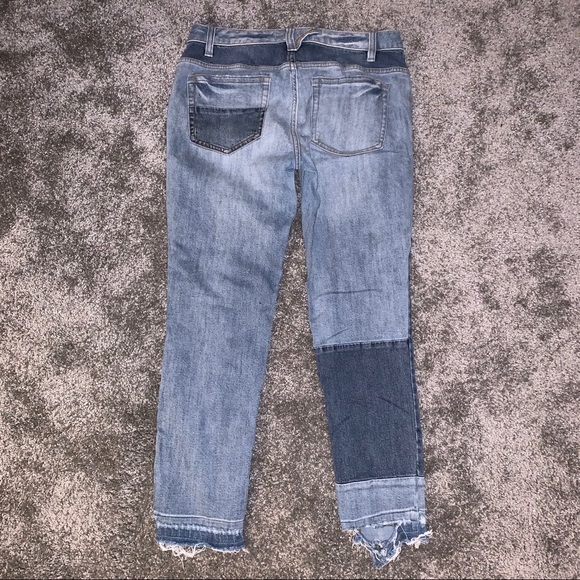 Free People Mid-Rise Patchwork Denim Size 30 - Picture 2 of 5